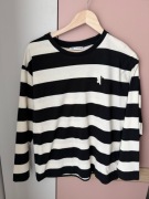 Bluzka z długim rękawem w czarno-białe paski, Zara – rozm. M