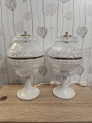 Lampka nocna lampki nocne Holophane kryształowe vintage prl 
