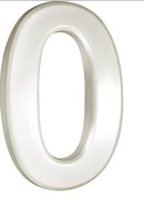 Cyfry 3D  drzwi skrzynkę pocztową samoprzylepne 0