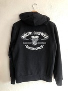 czarna biała bluza hoodie california vintage choppers y2k gruba west coast
