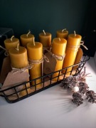 Naturalna świeca z wosku pszczelego. Prezent walentynki