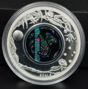 PODŚWIETLANY!*AUSTRALIAN OPAL SERIES*THE KOALA*1oz SILVER +OPAL/UNIKAT/O1 
