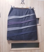 Spódnica Ciemny Popiel do kolan Na Podszewce 42