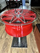 Stolik z felgi podświetlany