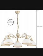 Lampa sufitowa wisząca pięć źródeł światła 