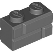 LEGO cegła cegiełka 1x2 50szt 98283 6000311 ciemny szary Dark Bluish Gray