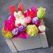 Flower box z wosku sojowego babcia i dziadek