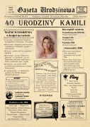 Personalizowany prezent na 40 urodziny Gazeta urodzinowa 1986 Kronika 1986 