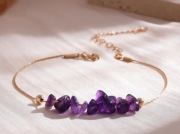 Bransoletka z naturalnego kamienia ametystu na Wielkanoc czy Dzień Matki 