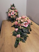 Stroik na grób ,kompozycja na cmentarz ,wiązanka z wazonem, zestaw K27k