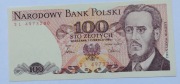 100zł L.Waryński 1986r,UNC z paczki ban.seria SL
