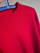 Ładny czerwony kaszmirowy sweter XL, 100% kaszmir