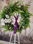 Wianek na drzwi wiosenny wielkanoc zając