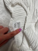 Zara komplet zestaw bluzka spodnica 128 8l biały lato modny