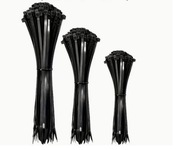 Opaski zaciskowe kablowe -TRYTKI czarne - 300 szt. - 3 rozmiary