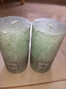 Świeca rustykalna dekoracyjna Dark Sea Green 2 szt 