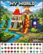 Klocki magnetyczne typu Minecraft 300sztuk i 5 figurek. Super jakość. 