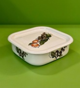 NOWY Pojemnik emaliowany maselniczka PRL vintage