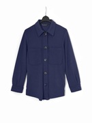 Damska Koszulo Kurtka Z Kieszeniami Wiskoza Granatowa Dunnes |R. XS