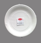 Duży talerz papierowy biały okrągły 23cm 20szt