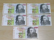 Zestaw banknotów Słowenia 10 Tolarjev