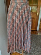 Plisowana spódnica z rozporkiem z zakładką kratka h&m rozmiar 42