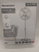 Wentylator Stojący Retro Srebrny Szczotkowany SilverCrest 