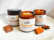 Zestaw świec sojowych Szarlotka, Czekolada i Wanilia bourbon