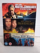 Master and Commander Braveheart Dances With Wolves 3 filmy Dvd 