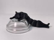 Elastyczny KOT 3D – Ruchoma Figurka Fidget Toy | Czarny Kot na Szczęście