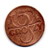II RP MONETA 5 GROSZY 1928 B