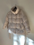 Ciepła zimowa kurtka puffer naturalny puch S/M / 38