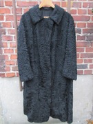 Długie futro płaszcz z karakułów naturalne Swakara