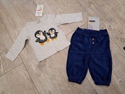 T-shirt dł rękaw + spodnie cienkie - rozm 68