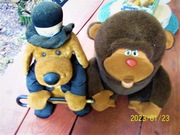 Stare duże mechaniczne zabawki Japońskie z okresu PRL zestaw