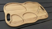 Drewniana owalna deska do serwowania przekąsek 