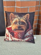 Poduszka pies piesek york 38 x 38 cm urodziny prezent 