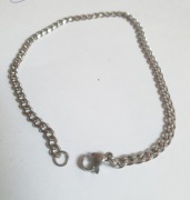 Bransoletka męska ze stali chirurgicznej srebrna 