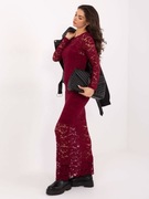 Czarna maxi sukienka z koronką RUE PARIS