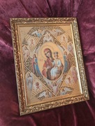 WIELKA IKONA prawosławna Matka Boska KRZEW GOREJĄCY Nieopalimaja Kupina.