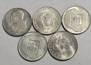 5 x srebro papież, żołnierze, mapki olimpiada 