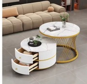 2-częściowy zestaw stolików, okrągły