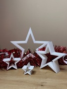 Gwiazdy ozdobne dekoracyjne komplet 4szt! ZESTAW ŚWIĘTA