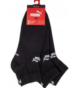 Skarpety męskie bawełniane czarne PUMA quarter zakostki 3 pary 39-42