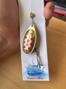 Mepps AGLIA DECOREES złota / czerwone kropki nr 5