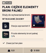 Plan CIĘŻKIE ELEMENTY BRONI PALNEJ Arc Raiders