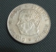 Szwecja 1 korona 1963 - Srebro Ag 400 - Gustaw VI Adolf