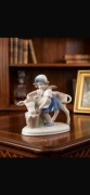 Rzadka figurka WALLENDORF "Dziewczyna z krowa" - SYGNOWANA - lata 50/60