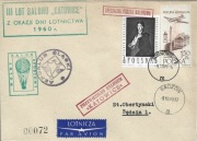Poczta balonowa 1960 III Lot balonu Katowice na Dni Lotnictwa