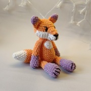 Lis lisek ręcznie robiona maskotka handmade na szydełku prezent